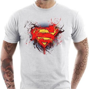 T-shirt geek homme - Superman - Couleur Blanc - Taille S