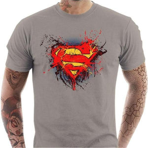 T-shirt geek homme - Superman - Couleur Gris Clair - Taille S