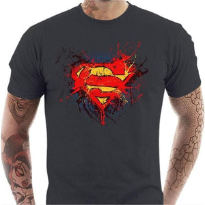 T-shirt geek homme - Superman - Couleur Gris Foncé - Taille S
