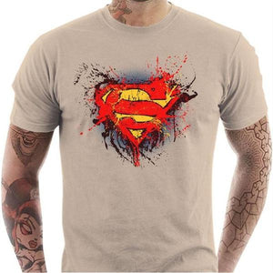 T-shirt geek homme - Superman - Couleur Sable - Taille S