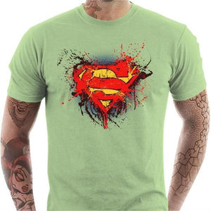 T-shirt geek homme - Superman - Couleur Tilleul - Taille S