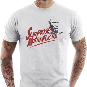 T-shirt geek homme - Surprise Motha Fucker - Couleur Blanc - Taille S