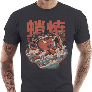 T-shirt geek homme - Takoyaki attack - Couleur Gris Foncé - Taille S