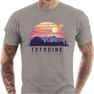 T-shirt geek homme - Tatooine - Couleur Gris Clair - Taille S