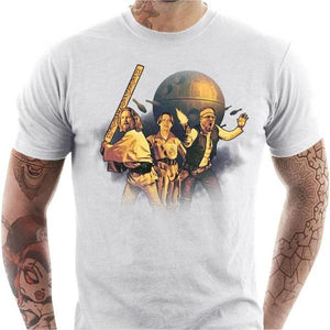 T-shirt geek homme - The Big Starwarski - Couleur Blanc - Taille S