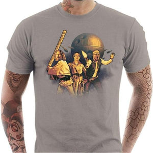 T-shirt geek homme - The Big Starwarski - Couleur Gris Clair - Taille S
