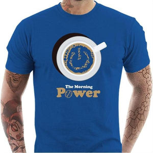 T-shirt geek homme - The Morning Power - Couleur Bleu Royal - Taille S