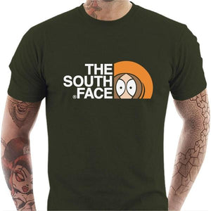T-shirt geek homme - The south Face - Couleur Army - Taille S