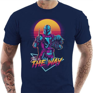 T-shirt geek homme - This is the way - Couleur Bleu Nuit - Taille S