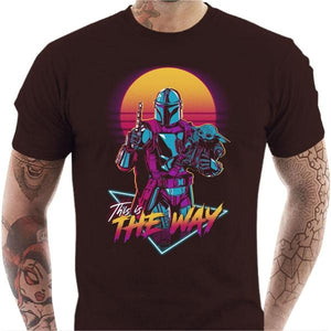 T-shirt geek homme - This is the way - Couleur Chocolat - Taille S