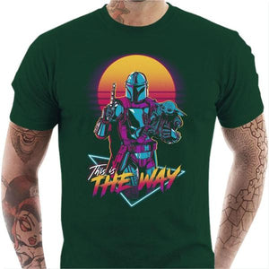 T-shirt geek homme - This is the way - Couleur Vert Bouteille - Taille S