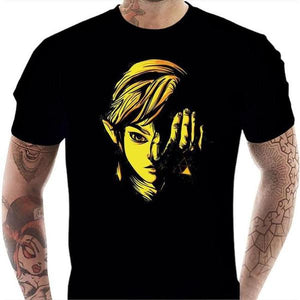 T-shirt geek homme - Triforce of Courage - Couleur Noir - Taille S