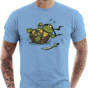 T-shirt geek homme - Turtle Loser - Couleur Ciel - Taille S