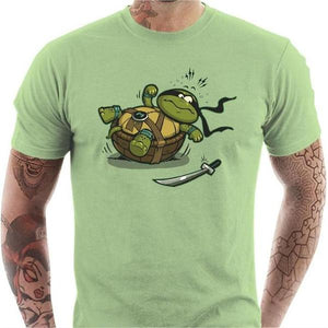 T-shirt geek homme - Turtle Loser - Couleur Tilleul - Taille S