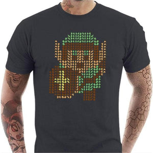 T-shirt geek homme - Un Link en cache un autre - Couleur Gris Foncé - Taille S