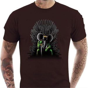 T-shirt geek homme - Unexpected King - Couleur Chocolat - Taille S
