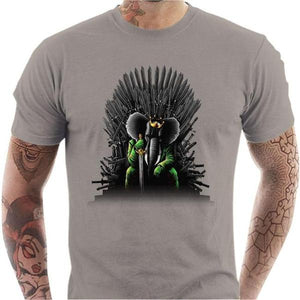 T-shirt geek homme - Unexpected King - Couleur Gris Clair - Taille S
