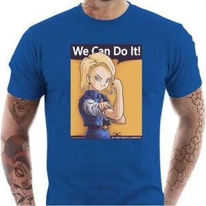 T-shirt geek homme - We can do it - Couleur Bleu Royal - Taille S