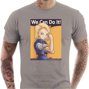 T-shirt geek homme - We can do it - Couleur Gris Clair - Taille S