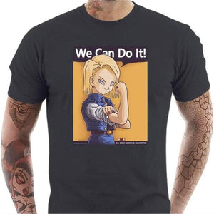 T-shirt geek homme - We can do it - Couleur Gris Foncé - Taille S