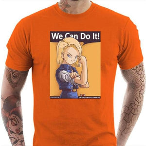 T-shirt geek homme - We can do it - Couleur Orange - Taille S