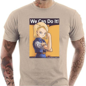 T-shirt geek homme - We can do it - Couleur Sable - Taille S