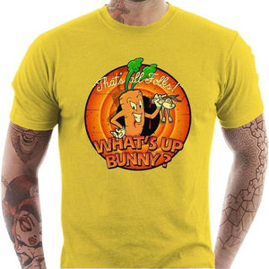 T-shirt geek homme - What's up Bunny ? - Couleur Jaune - Taille S