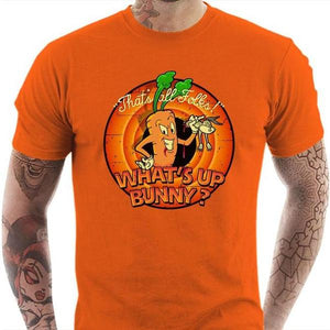 T-shirt geek homme - What's up Bunny ? - Couleur Orange - Taille S