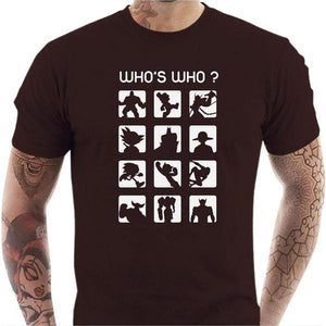 T-shirt geek homme - Who's Who ? - Couleur Chocolat - Taille S