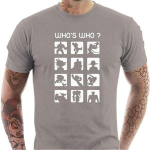 T-shirt geek homme - Who's Who ? - Couleur Gris Clair - Taille S