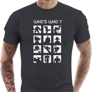 T-shirt geek homme - Who's Who ? - Couleur Gris Foncé - Taille S