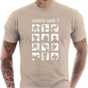 T-shirt geek homme - Who's Who ? - Couleur Sable - Taille S