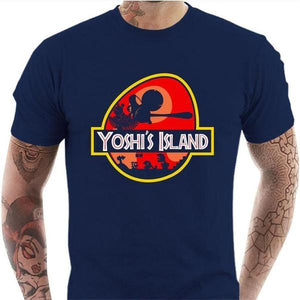 T-shirt geek homme - Yoshi's Island - Couleur Bleu Nuit - Taille S