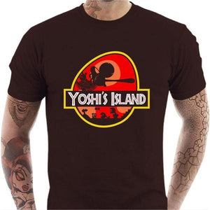 T-shirt geek homme - Yoshi's Island - Couleur Chocolat - Taille S