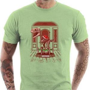 T-shirt geek homme - Yoshisorus - Couleur Tilleul - Taille S