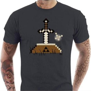 T-shirt geek homme - Zelda Craft - Couleur Gris Foncé - Taille S