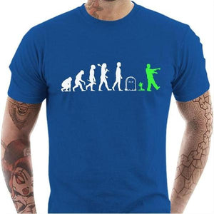 T-shirt geek homme - Zombie - Couleur Bleu Royal - Taille S