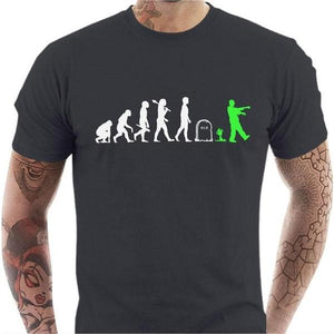 T-shirt geek homme - Zombie - Couleur Gris Foncé - Taille S