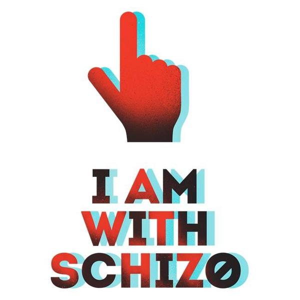 T-shirt original - I am with a schizo