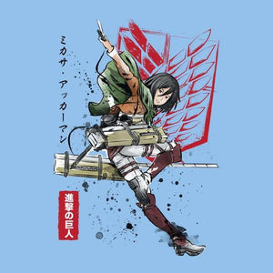 Tshirt Mikasa – Attaque des Titans - Couleur Ciel