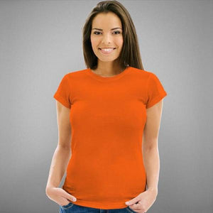Tshirt vierge - Femme - Couleur Orange - Taille S