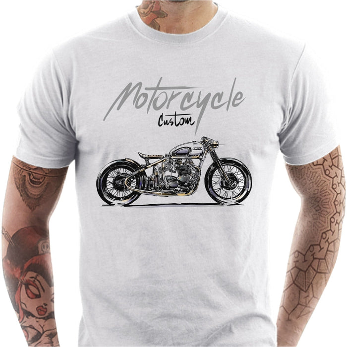 T-shirt homme à message : Tu deviens vieux quand tu arretes la moto